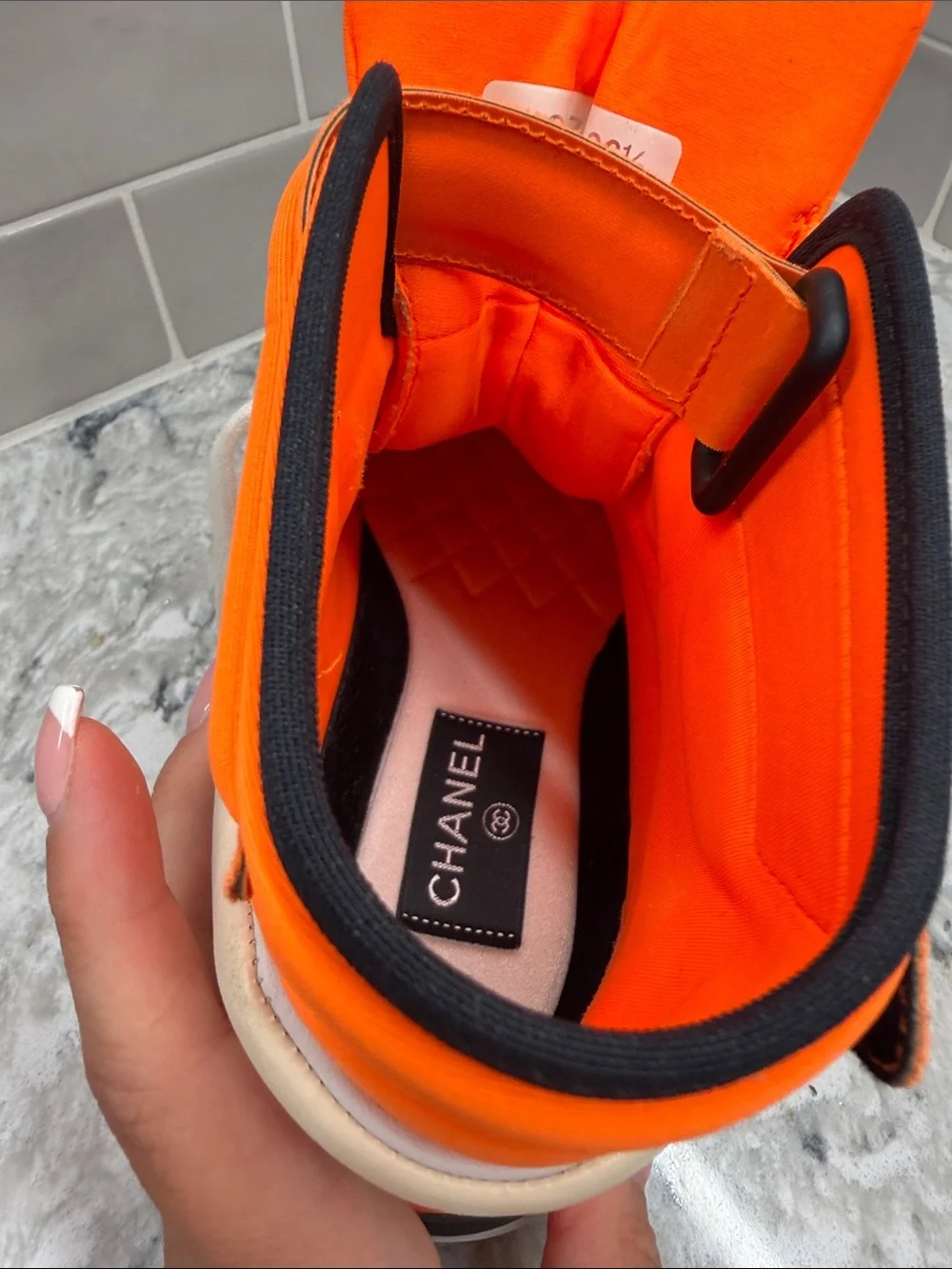 Chanel Interlocking CC / Logo High-Top Sneaker